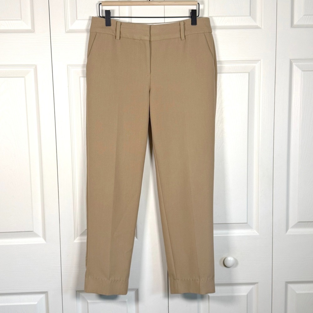 Talbots Hampshire Ankle Pants 4 Camel Tan Straight Leg Dress Pants